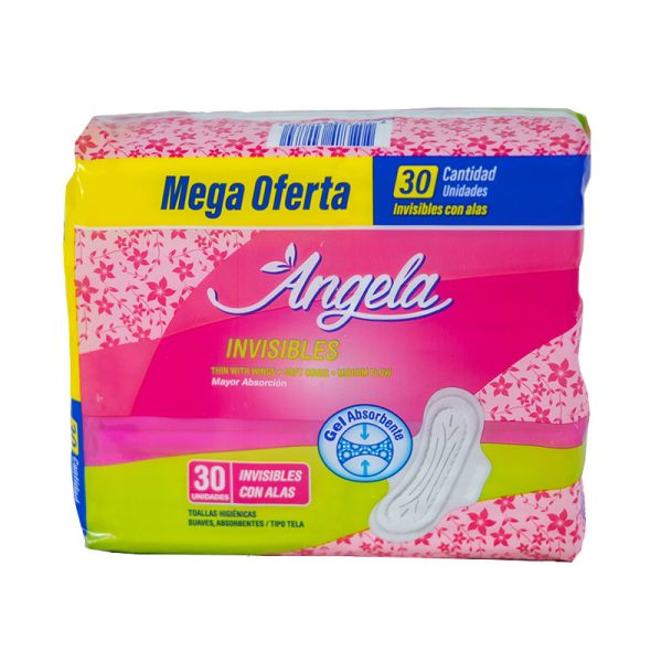 TOALLA   HIGIENICA ANGELA INVISIBLE X30 UNDS