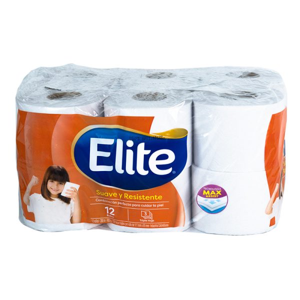 PAPEL HIGIENICO ELITE SUAVE Y RESISTENTE  4X12