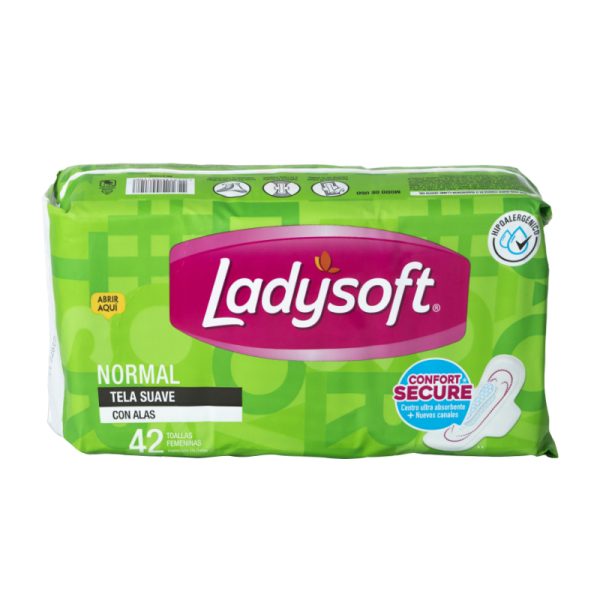 LADYSOFT NORMAL TELA CON  ALAS DISPENSADOR
