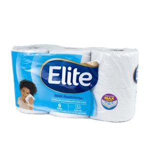 PAPEL HIGIENICO ELITE MAX RESISTENTE  6 UNIDADES