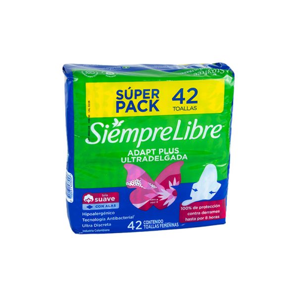 STAYFREE ADAPTA PLUS ULTRADELGADA ALAS  42 UNIDADES