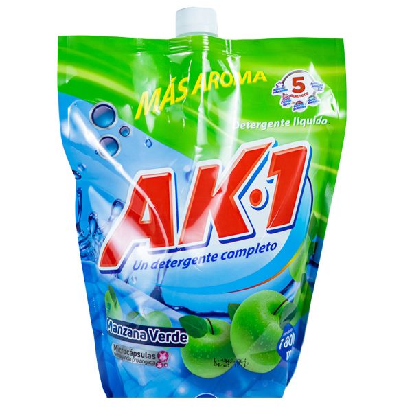 DETERGENTE LIQUIDO AK-1  MANZANA  1800 ML