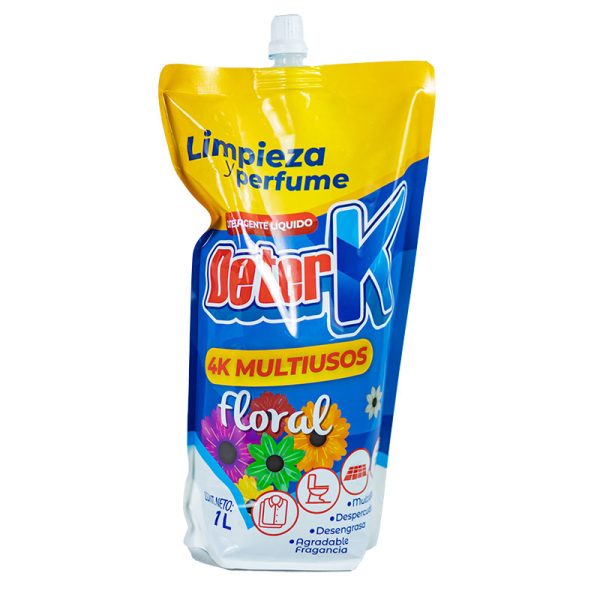DETERGENTE LIQUIDO  4K FLORAL    1000 ML
