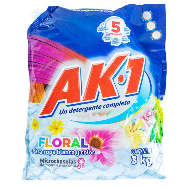 DETERGENTE AK1 FLORAL  3000 GR