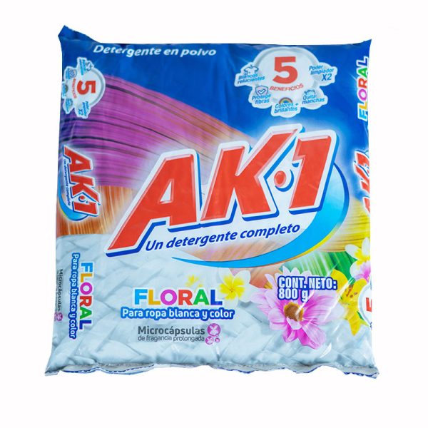 DETERGENTE  AK1 FLORAL  800 GR