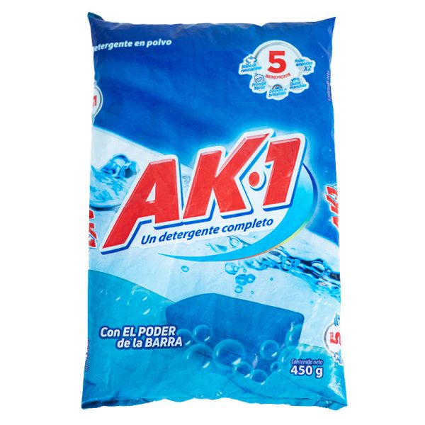 DETERGENTE  AK1 PODER BARRA  450 GR