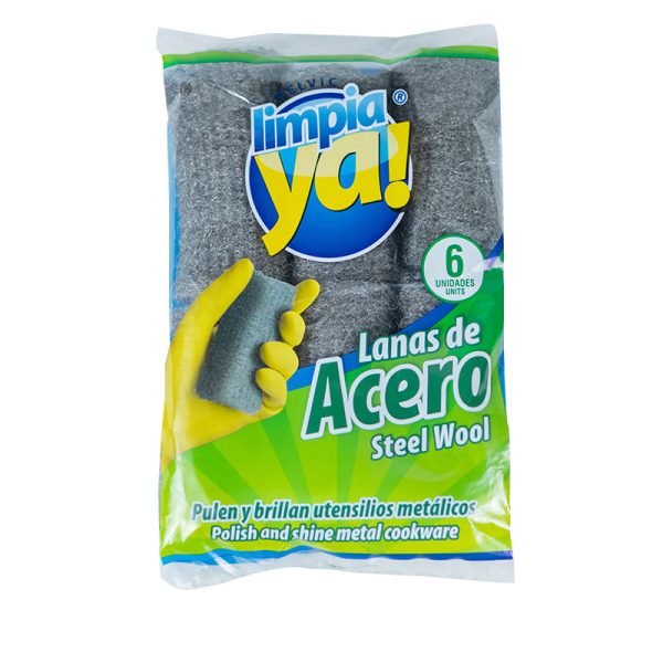 PAQUETE LANAS DE ACERO LIMPIAYA 6 UNIDADES