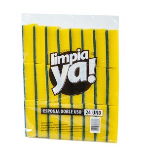 PAQUETE DE ESPONJA DOBLE USO LIMPIAYA 24 UND