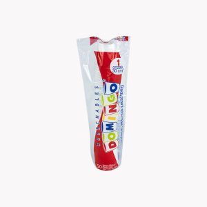 VASO 1 OZ BLANCO DOMINGO  50 UND