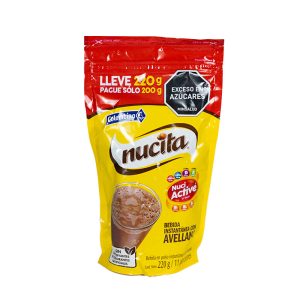 NUCITA BEBIDA ACHOCOLATADA  EXTRA CONTENIDO   220 GR