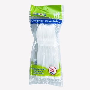 CUCHARA GRANDE BLANCA DOMINGO  25 UND