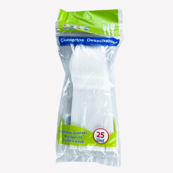 CUCHARA GRANDE BLANCA DOMINGO  25 UND