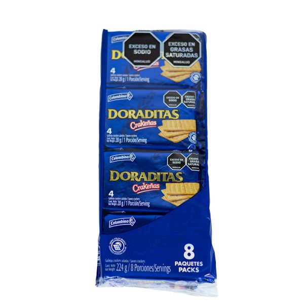 CRAKEÑAS INDIVIDUALES DORADITAS 8X
